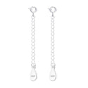 2pcs 925 Sterling Silver Chain Extender with Clasp, Cable Chain Extension, Length Selections: 2 inch/3 inch/4 inch/5 inch/6 inch