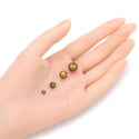100pcs Seamless Smooth Round Beads, Antique Bronze Plated Brass, Tarnish Resistant, Size Selection: 6mm/8mm/10mm