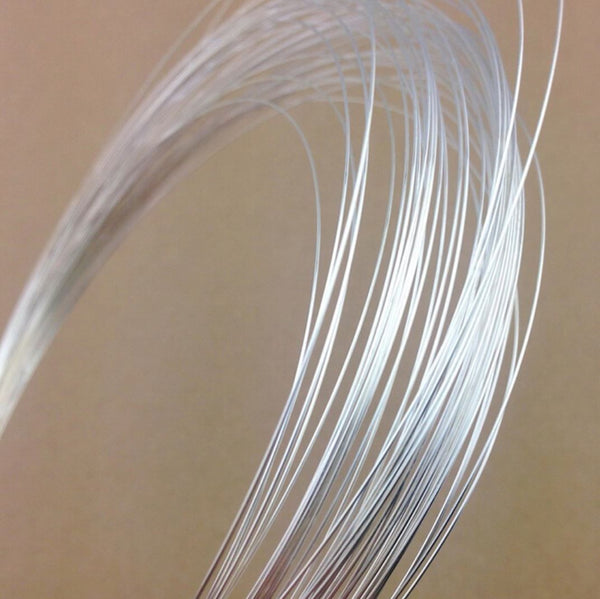 5 Feet 925 Sterling Silver Jewelry Wire, Dead Soft Round Beading Wire, Wire Gauge Selections: 0.4mm/0.5mm/0.6mm/0.7mm/0.8mm/0.9mm