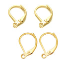 20pcs Tarnish Resistant Leverback Earring Hooks, Open Jump Ring, 18K Yellow Gold Plated Brass, Size Selections: 15mm/17mm