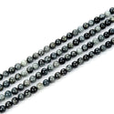 Natural Eagle Hawk's Eye Quartz Gemstone Round Beads, 15 Inch/1 Strand, Size Selections: 6mm/8mm/10mm