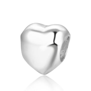 Solid 925 Sterling Silver Heart Charm My Love Bead, Compatible with Pandora All Other Charm Bracelet
