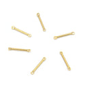 100pcs Raw Brass Bar Link, 2-Hole Thin Connector, Unplated/Uncoated, Size Selections: 10mm/15mm/20mm