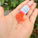 30g Miyuki Delica 11/0 Seed Beads, Opaque Rainbow Orange DB161