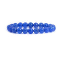 1 Strand Stretch Natural Blue Agate Beaded Gemstone Bracelet, 8mm Bead, Length Selections: 7 inch/7.5 inch/8 inch/8.5 inch