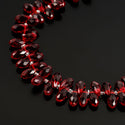 200pcs Creative Club Faceted Teardrop Briolette Crystal Glass Beads, Pendant Drop, Siam Red, 12x6mm, Hole ID 1mm, CCT2-5