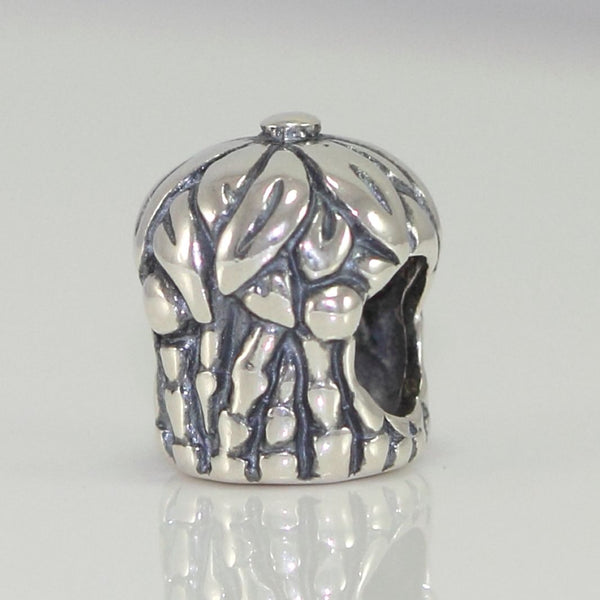1pc Solid 925 Sterling Silver Sweet Berry Charm Fruit Charm Plant Bead, Compatible with Pandora All Other Charm Bracelet, EC144