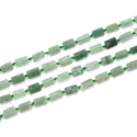 Natural Matt Green Strawberry Quartz Gemstone Faceted Tube Beads, 13x7mm, Hole ID 1mm, 15 Inch/1 Strand, GZ8-15