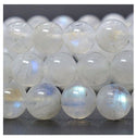 Natural Blue Flash Moonstone Gemstone Round Beads, 15 Inch/1 Strand, Size Selections: 4mm/6mm/8mm/10mm