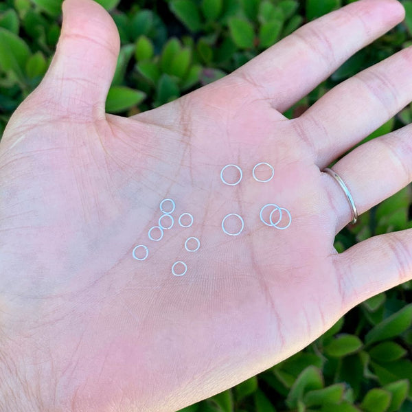 50pcs 925 Sterling Silver Open Jump Rings, 0.5mm/24 Gauge, Size Selections: 4mm/6mm