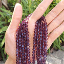250pcs Creative Club Faceted Bicone Crystal Glass Beads, Amethyst Purple, 6mm (0.24 Inch), Hole ID 1mm, CCB627