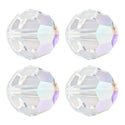 200pcs Creative Club Faceted Round Crystal Glass Beads, Crystal AB, 6mm (0.24 inch), Hole ID 1mm, CC2R602