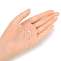 1pc 925 Sterling Silver Bead Station Curb Link Chain Necklace, 1.9mm Beads, Thin Small, Length Selections: 16/18/20/22/24/26/28 Inch