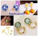 4 Pairs 925 Sterling Silver Earring Posts, Glue On Flat Board, 0.7mm/21 Gauge Pin, 8pcs Earring Backs, Flat Board Selections: 3mm/4mm/6mm/8mm