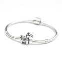 1pc Cute Real Solid Sterling Silver Horse Charm Bead, Compatible with Pandora All Other Charm Bracelets, EC478