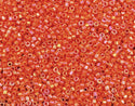 30g Miyuki Delica 10/0 Tube Seed Beads, Opaque Rainbow Orange DBM161