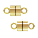 2 Sets Sterling Silver Small Strong Magnetic Clasp, Real 18K Yellow Gold Plated, SS488-2