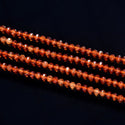 Natural Orange Spessartite Garnet Gemstone Tiny Small Faceted Round Beads, 3mm, Hole ID 0.6mm, 15 Inch/1 Strand, GK3-23