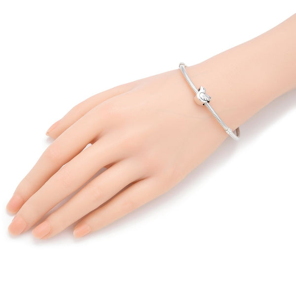 1pc Solid 925 Sterling Silver Dove Charm Bird Animal Bead, Compatible with Pandora All Other Charm Bracelets, EC2-C1