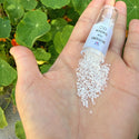 7.5g Miyuki Delica 11/0 Seed Beads, Translucent Luster Crystal White DB50