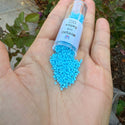 7.5g Miyuki Delica 11/0 Seed Beads, Opaque Matte Rainbow Light Blue DB879