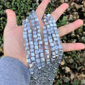 100pcs Creative Club Faceted Cube Crystal Glass Beads, Silver Shade, 8mm, Hole ID 1mm, CCC832
