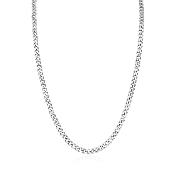 5pcs 304 Stainless Steel 2mm Diamond-Cut Cuban Curb Chain Necklaces (18 Inch/20 Inch/22 Inch)