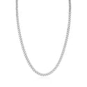5pcs 304 Stainless Steel 3mm Diamond-Cut Cuban Curb Chain Necklaces (18 Inch/20 Inch/22 Inch)