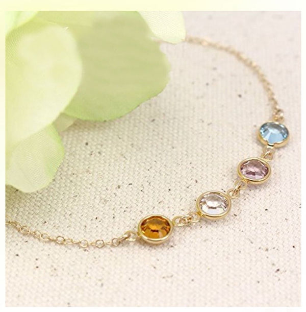 10pcs Grade A May Emerald Green Birthstone Links, 18K Yellow Gold Plated Stainless Steel, Tarnish Resistant, 6mm, CCP35-5