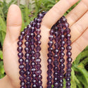 140pcs Creative Club Faceted Round Crystal Glass Beads, Amethyst, 8mm, Hole ID 1mm, CC2R827