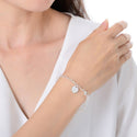 1pc 925 Sterling Silver 4mm Cable Chain Bracelet with "One in a Million" engraved Heart Charm Drop, Length Selections: 7 inch/7.5 inch/8 inch