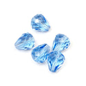 24pcs Adabele Austrian Faceted Teardrop Crystal Beads #5500, Light Sapphire Blue, 12mm x 10mm, Hole ID 1.2mm, SST-1214