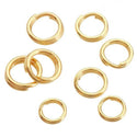 20pcs 925 Sterling Silver Split Jump Rings, Real 18K Yellow Gold Plated, 0.7mm/21 Gauge, Size Selections: 5/6/7/8/10/12mm