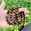 1 Strand Stretch Natural Yellow Tiger Eye Beaded Gemstone Bracelet, 10mm Bead, Length Selections: 7 inch/7.5 inch/8 inch/8.5 inch
