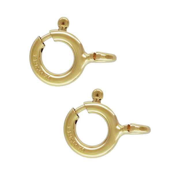 5pcs Real 1/20 14K Gold Filled Springring Clasps, Open Jump Ring, 7mm, JK3-C4