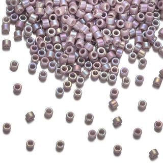 7.5g Miyuki Delica 11/0 Seed Beads, Opaque Rainbow Mauve DB158