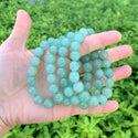1 Strand Stretch Natural Green Aventurine Beaded Gemstone Bracelet, 10mm Bead, Length Selections: 7 inch/7.5 inch/8 inch/8.5 inch