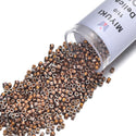 7.5g Miyuki Delica 11/0 Seed Beads, Opaque 24Kt Gold Plated Iris Red DB506