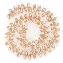 200pcs Creative Club Faceted Teardrop Briolette Crystal Glass Beads, Pendant Drop, Golden Shadow, 12x6mm, Hole ID 1mm, CCT2-28
