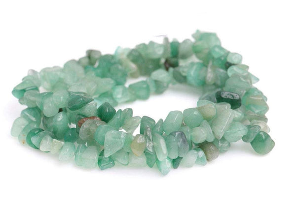 Natural Green Aventurine Gemstone Chip Beads, Free Form, 5mm-8mm, Hole ID 1mm, 1 Strand/31 Inch, GZ1-1