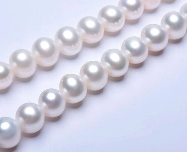14 Inch Natural AAAA+ Grade High Luster Round Pearl Beads, White Cultured Freshwater Pearls, 5-6mm, Hole ID 0.7mm, FPX-56