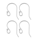 20pcs 925 Sterling Silver Ball End Fish Earring Hooks, 20mm, Wire Gauge/Diameter Selections: 0.6mm/0.7mm/0.8mm/0.9mm 