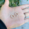 2pcs Real 1/20 14K Gold Filled 12mm Horseshoe Huggie Leverback Earring Hooks with Close Ring, 12mm, JK1-T