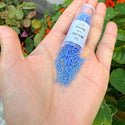 30g Miyuki Delica 11/0 Seed Beads, Opaque Rainbow Medium Blue DB167