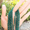 500pcs Creative Club Faceted Bicone Crystal Glass Beads, Emerald Green, 4mm (0.16 Inch) Small Tiny, Hole ID 0.9mm, CCB424
