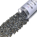 7.5g Miyuki Delica 11/0 Seed Beads, Opaque Metallic Iris Steel DB26