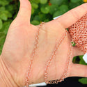 33 Feet Round Link Copper Chain Link, Bright Coppery, 4.5mm, CW10-K2