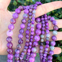 Natural Purple Sugilite Gemstone Round Beads, 1 Strand/15 Inch, Size Selections: 4mm/6mm/8mm/10mm
