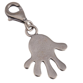 Solid 925 Sterling Silver Victory Hand Charm Dangle Bead Charm