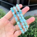 1 Strand Stretch Natural Blue Amazonite Free Form Gemstone Bracelet, 5-8mm Small Beads, Length Selections: 7 inch/7.5 inch